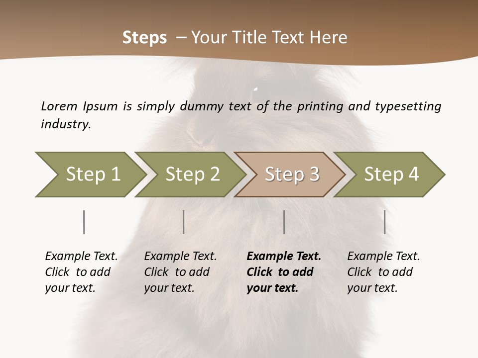 Purebred Rabbit Fur PowerPoint Template