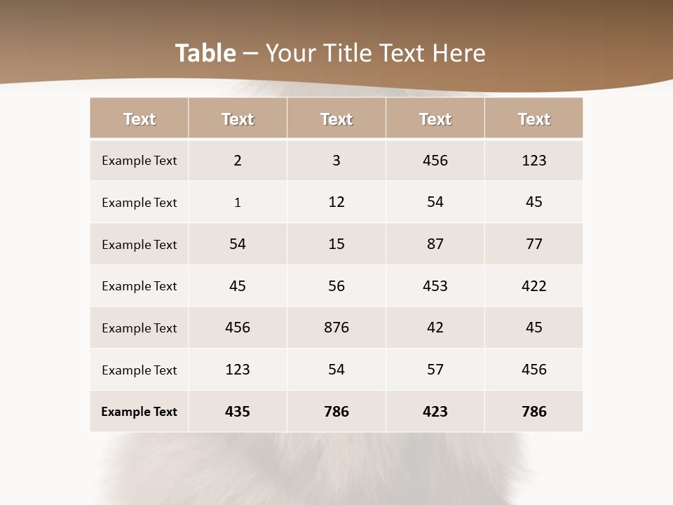 Purebred Rabbit Fur PowerPoint Template