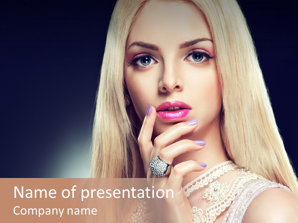 Hands Sensual Eyes PowerPoint Template