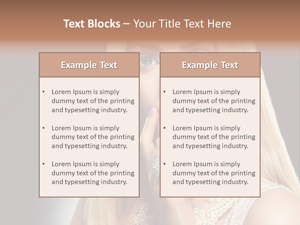 Hands Sensual Eyes PowerPoint Template