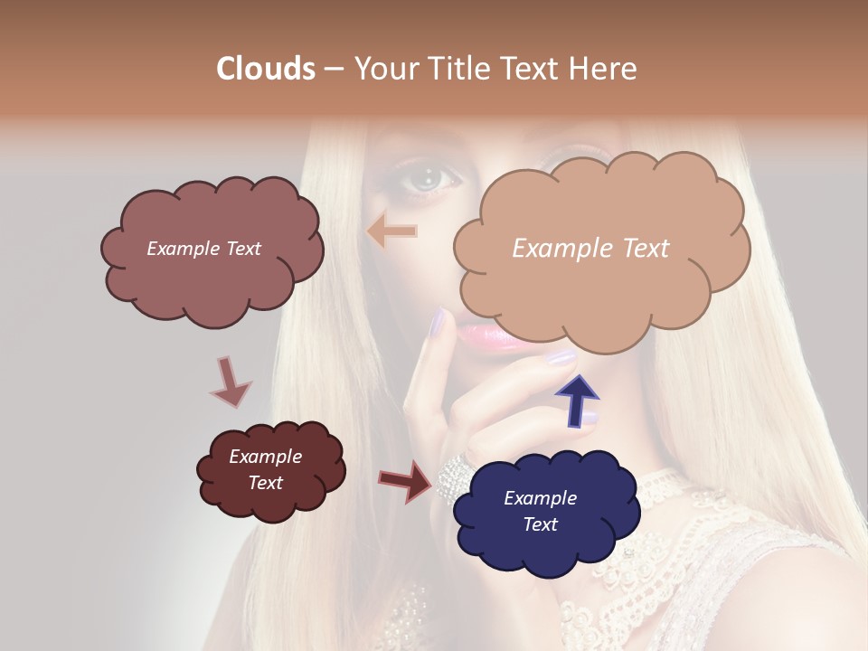 Hands Sensual Eyes PowerPoint Template