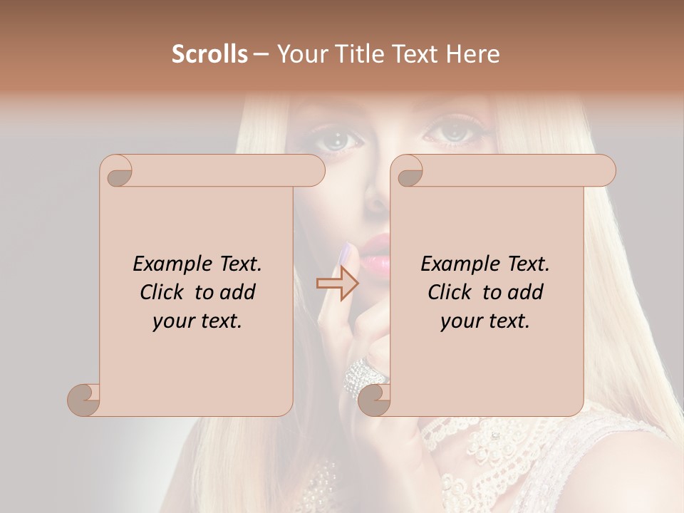 Hands Sensual Eyes PowerPoint Template