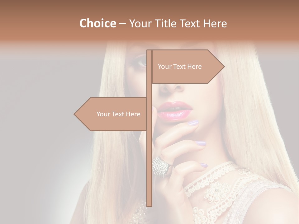 Hands Sensual Eyes PowerPoint Template