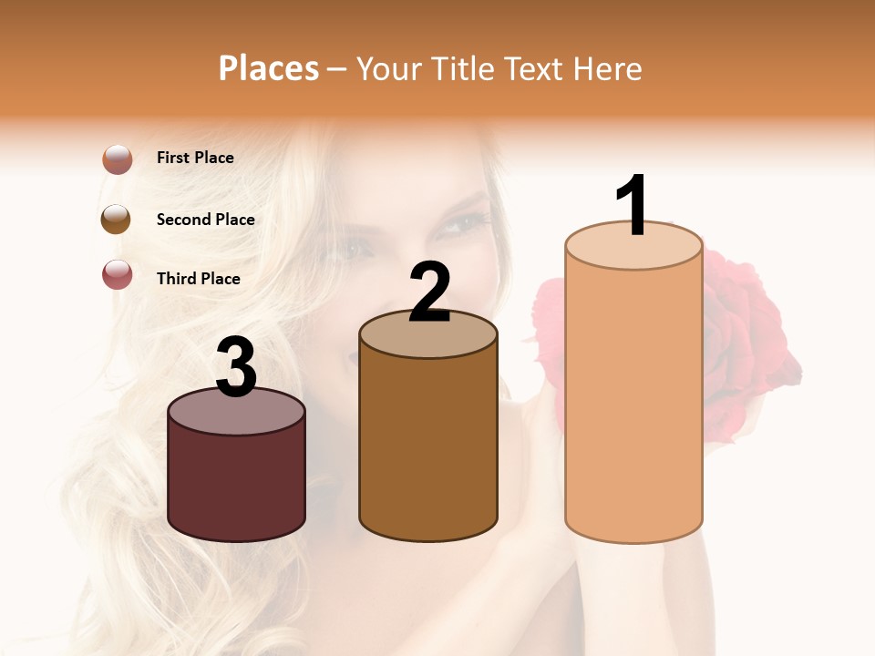 Hair Isolated On White Young PowerPoint Template