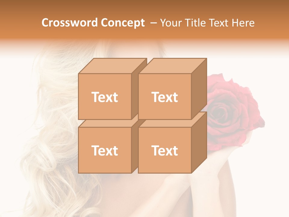 Hair Isolated On White Young PowerPoint Template