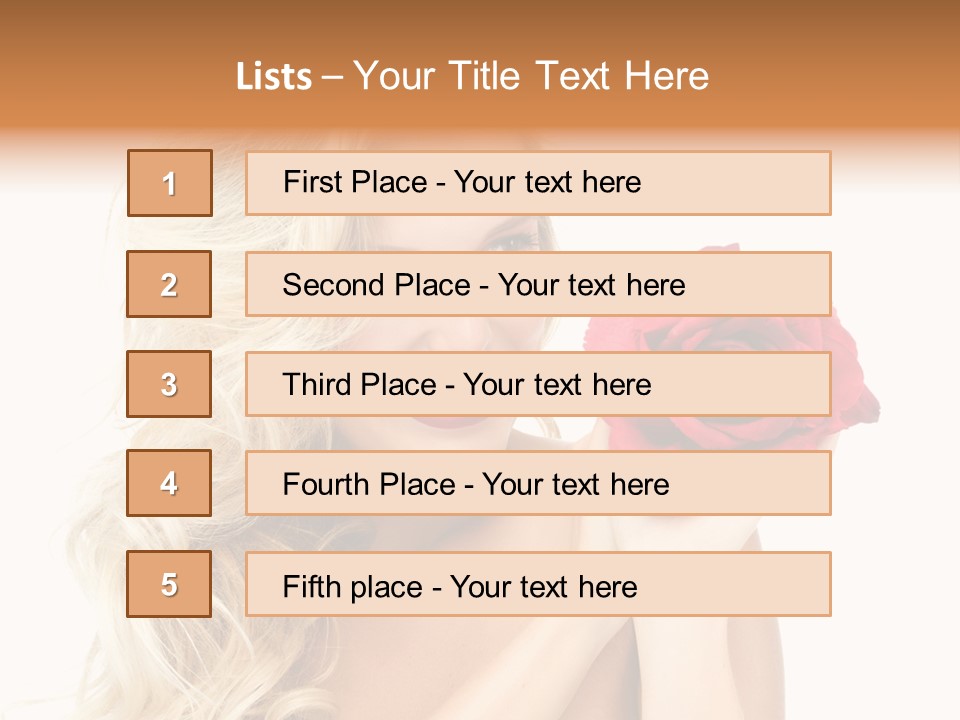 Hair Isolated On White Young PowerPoint Template