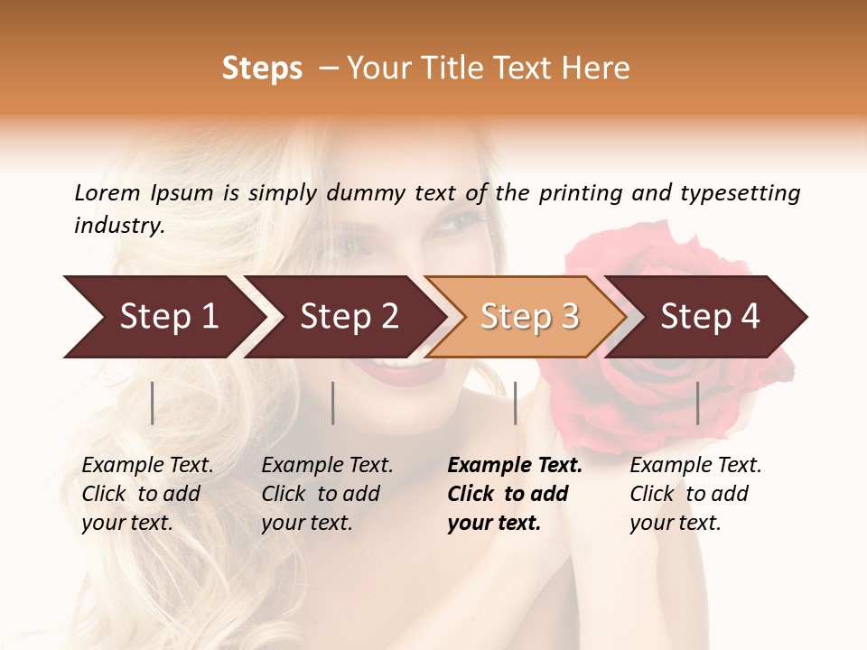 Hair Isolated On White Young PowerPoint Template