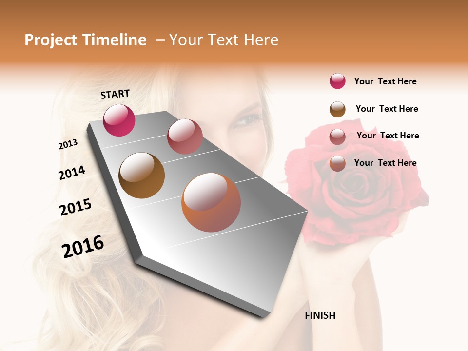 Hair Isolated On White Young PowerPoint Template