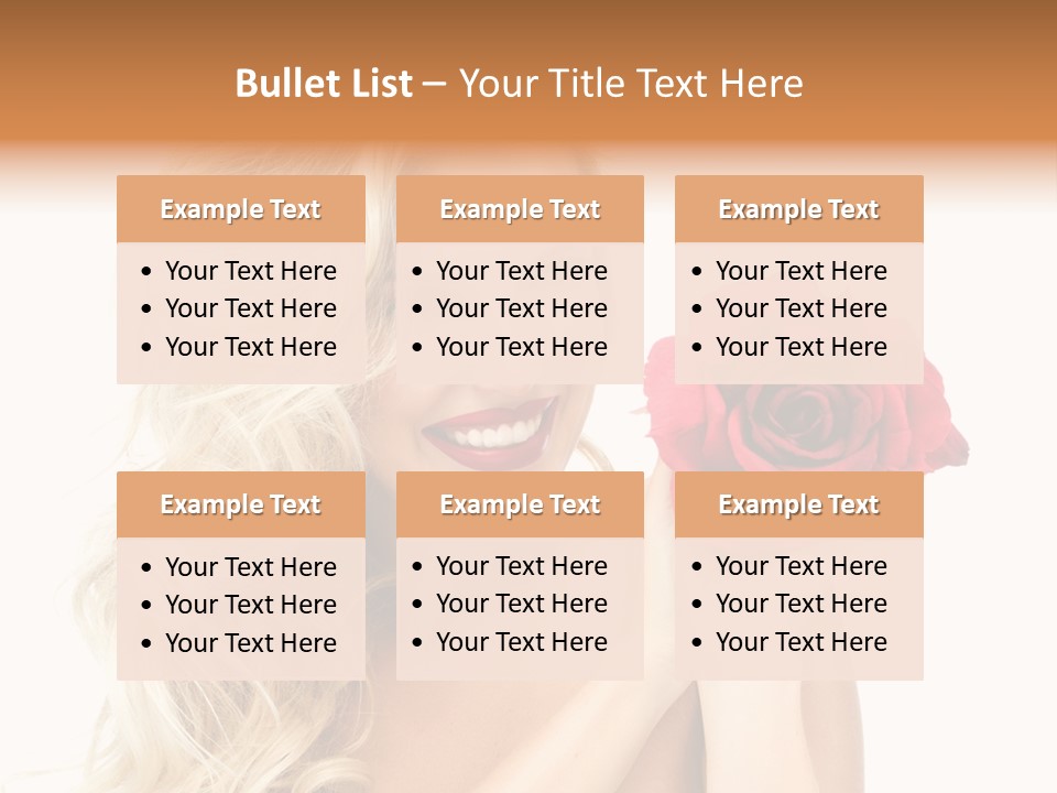 Hair Isolated On White Young PowerPoint Template