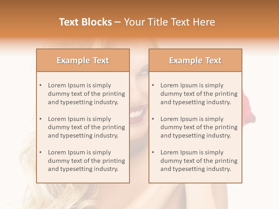 Hair Isolated On White Young PowerPoint Template