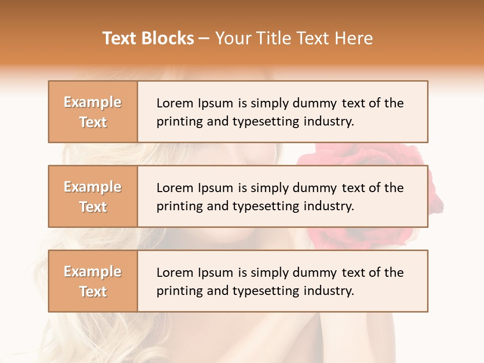 Hair Isolated On White Young PowerPoint Template