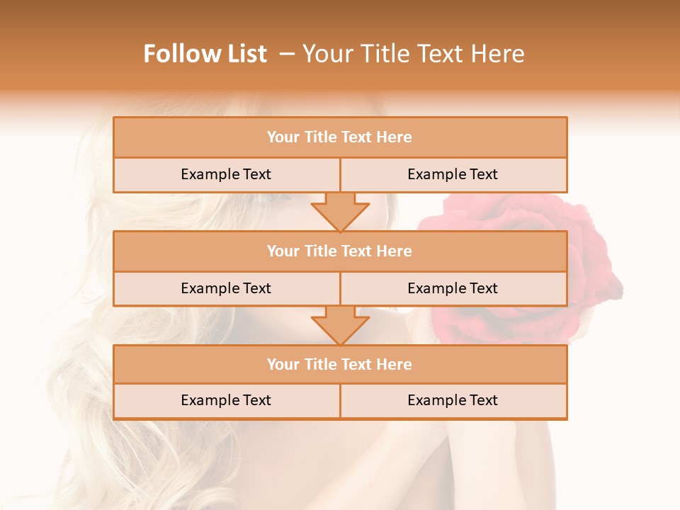 Hair Isolated On White Young PowerPoint Template