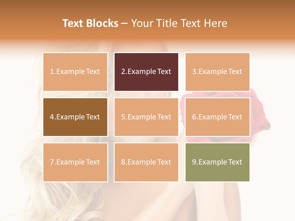 Hair Isolated On White Young PowerPoint Template