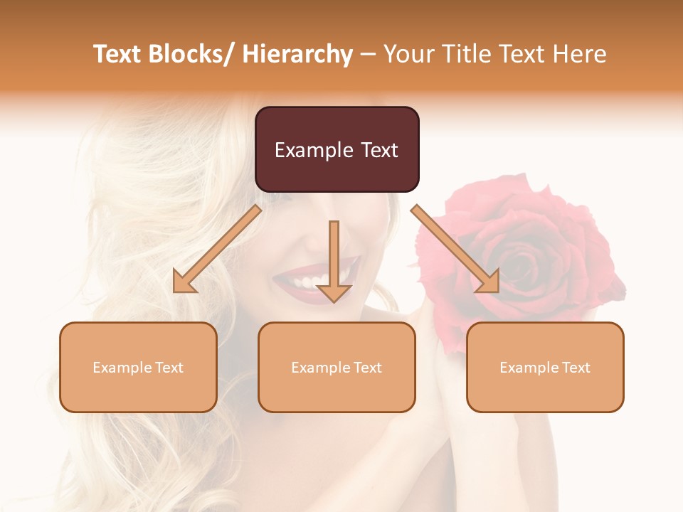 Hair Isolated On White Young PowerPoint Template