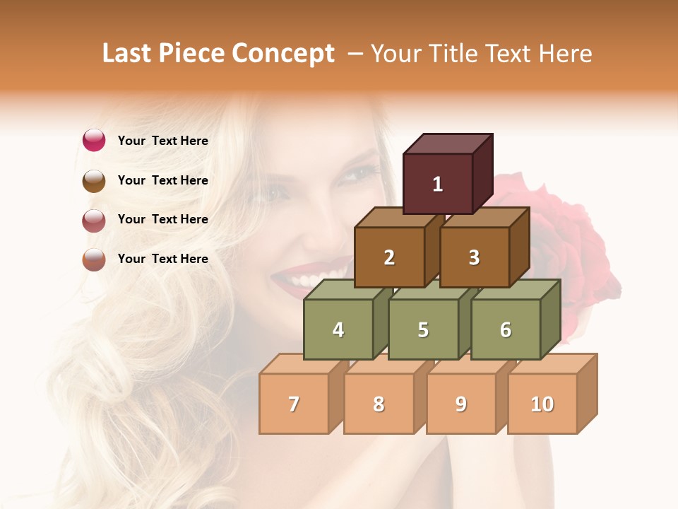 Hair Isolated On White Young PowerPoint Template