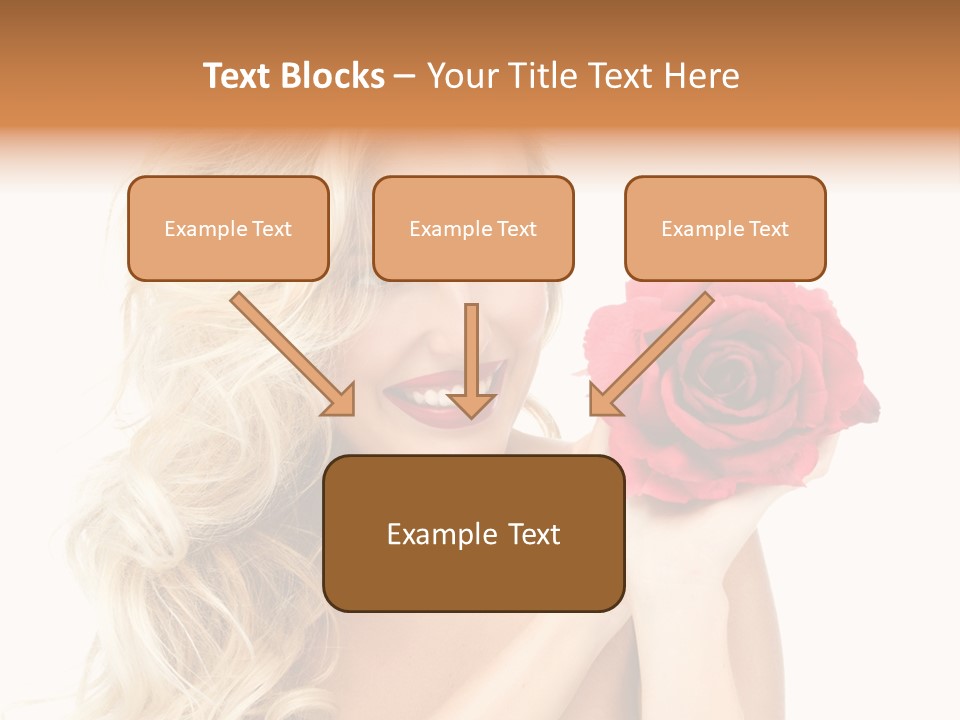 Hair Isolated On White Young PowerPoint Template