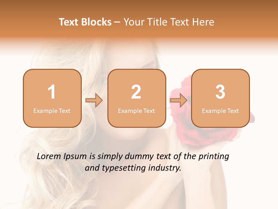 Hair Isolated On White Young PowerPoint Template