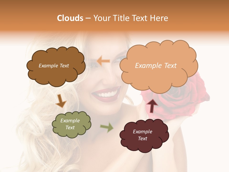 Hair Isolated On White Young PowerPoint Template