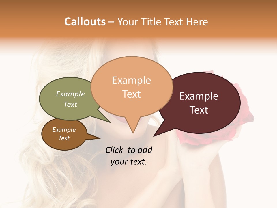 Hair Isolated On White Young PowerPoint Template