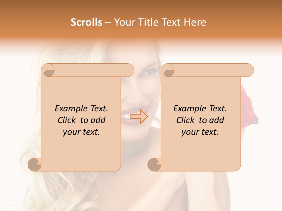 Hair Isolated On White Young PowerPoint Template