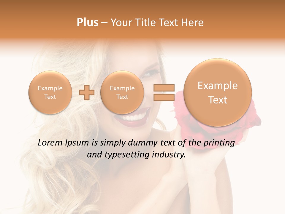 Hair Isolated On White Young PowerPoint Template