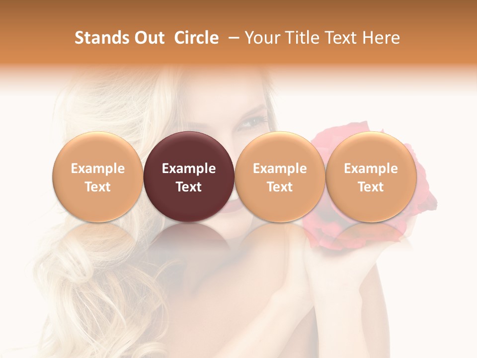 Hair Isolated On White Young PowerPoint Template