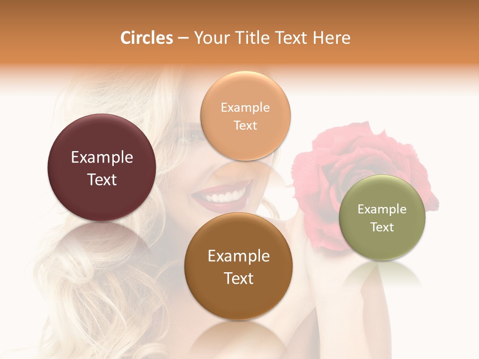 Hair Isolated On White Young PowerPoint Template