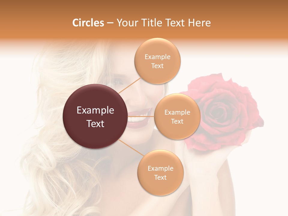 Hair Isolated On White Young PowerPoint Template