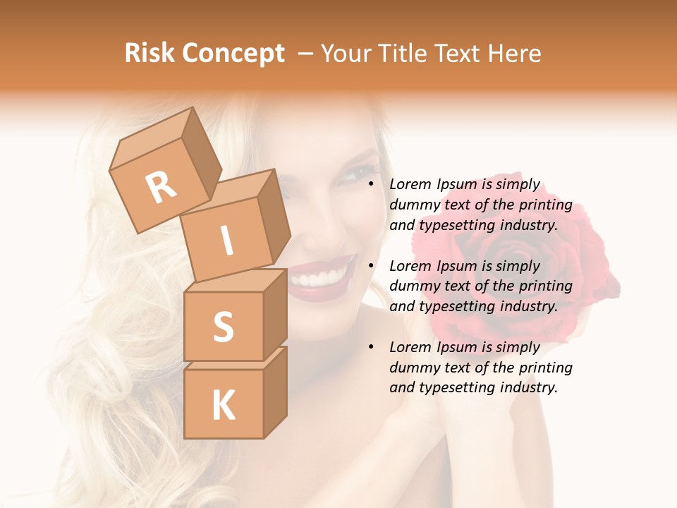 Hair Isolated On White Young PowerPoint Template