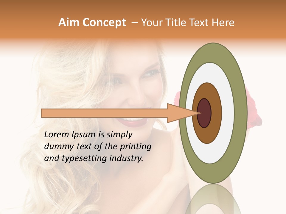 Hair Isolated On White Young PowerPoint Template