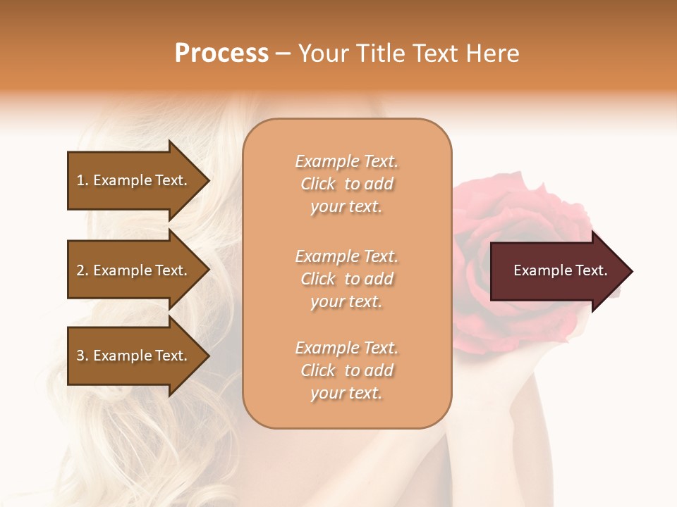 Hair Isolated On White Young PowerPoint Template