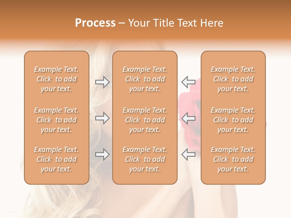 Hair Isolated On White Young PowerPoint Template