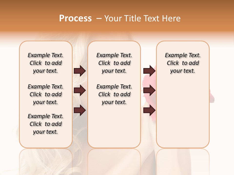 Hair Isolated On White Young PowerPoint Template