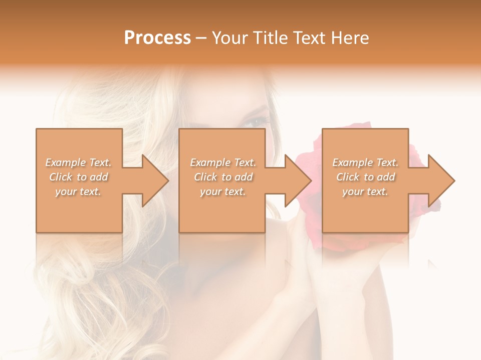 Hair Isolated On White Young PowerPoint Template