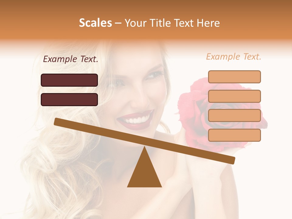 Hair Isolated On White Young PowerPoint Template