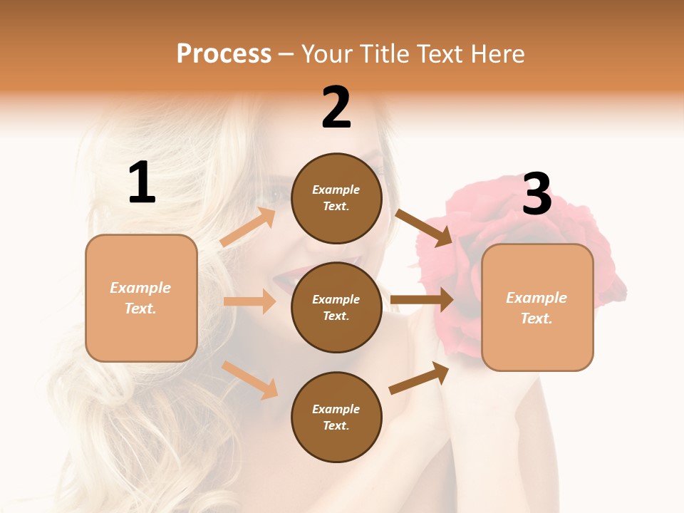 Hair Isolated On White Young PowerPoint Template