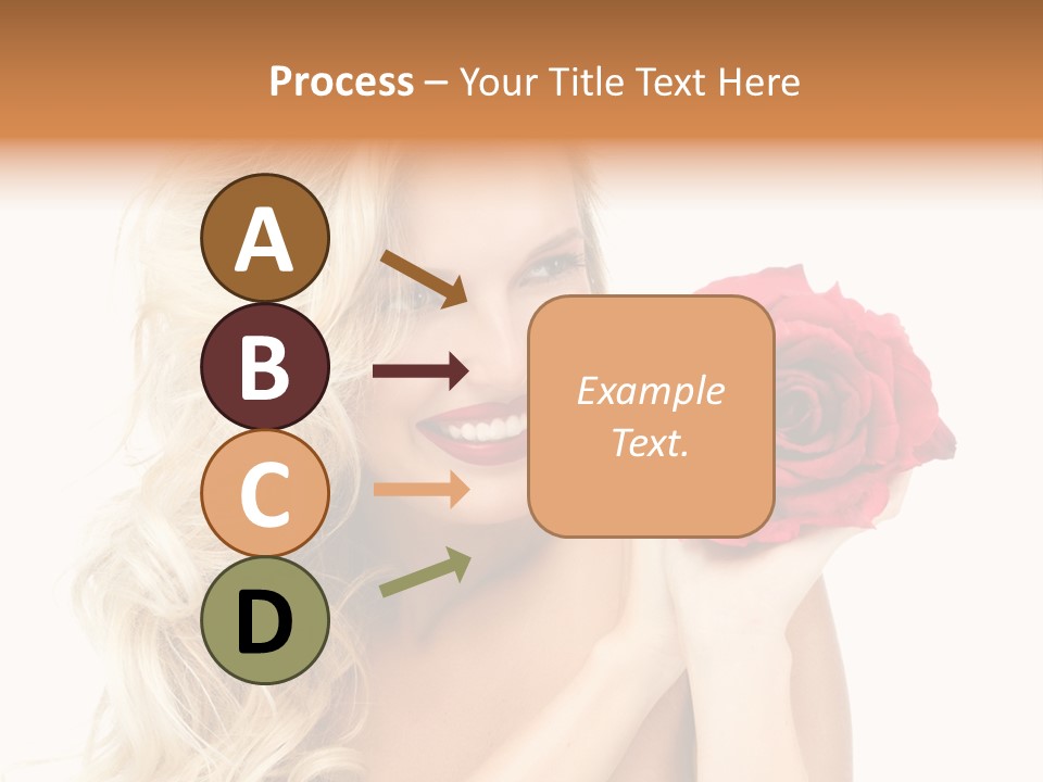 Hair Isolated On White Young PowerPoint Template