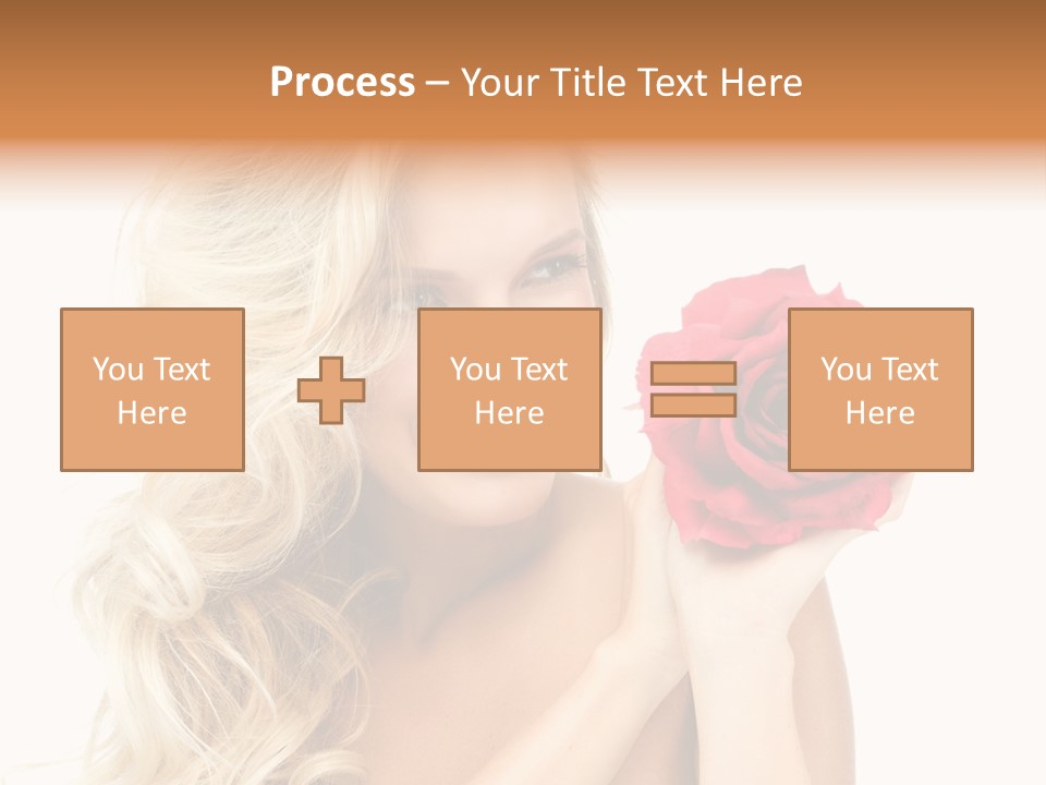 Hair Isolated On White Young PowerPoint Template