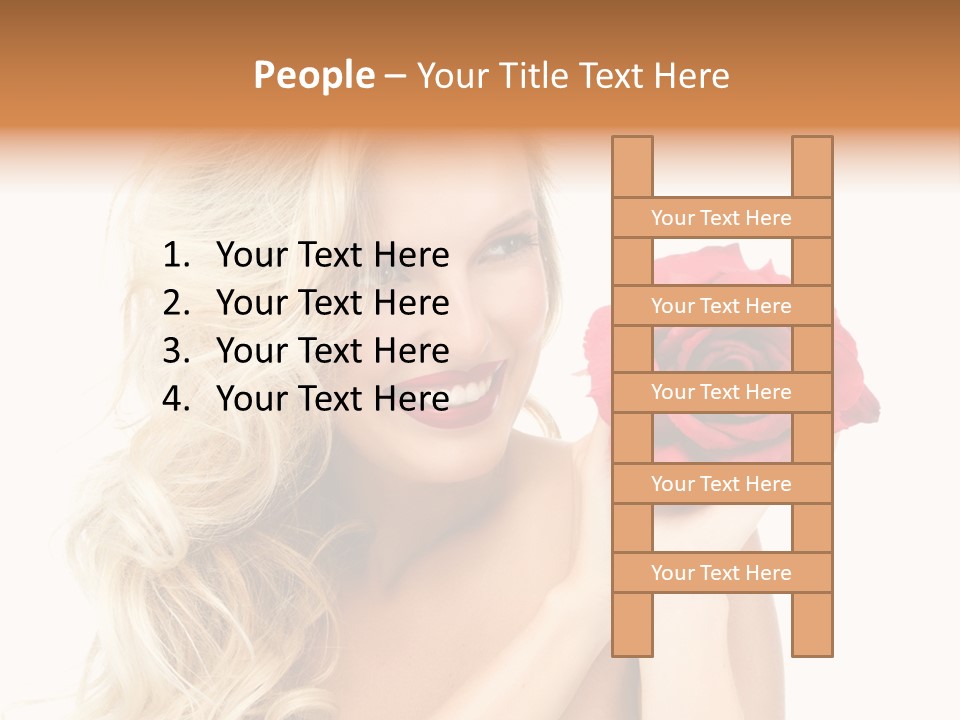 Hair Isolated On White Young PowerPoint Template