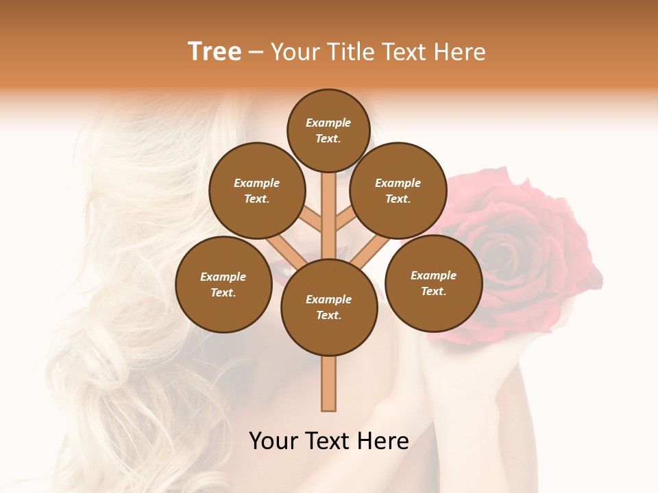 Hair Isolated On White Young PowerPoint Template