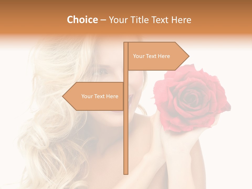 Hair Isolated On White Young PowerPoint Template