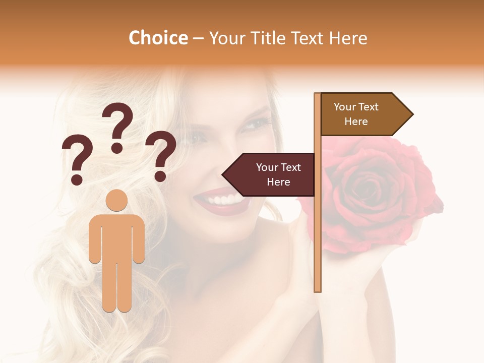 Hair Isolated On White Young PowerPoint Template