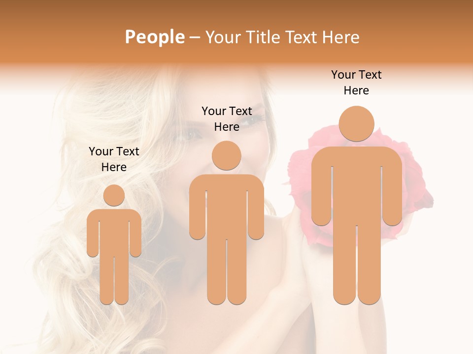 Hair Isolated On White Young PowerPoint Template