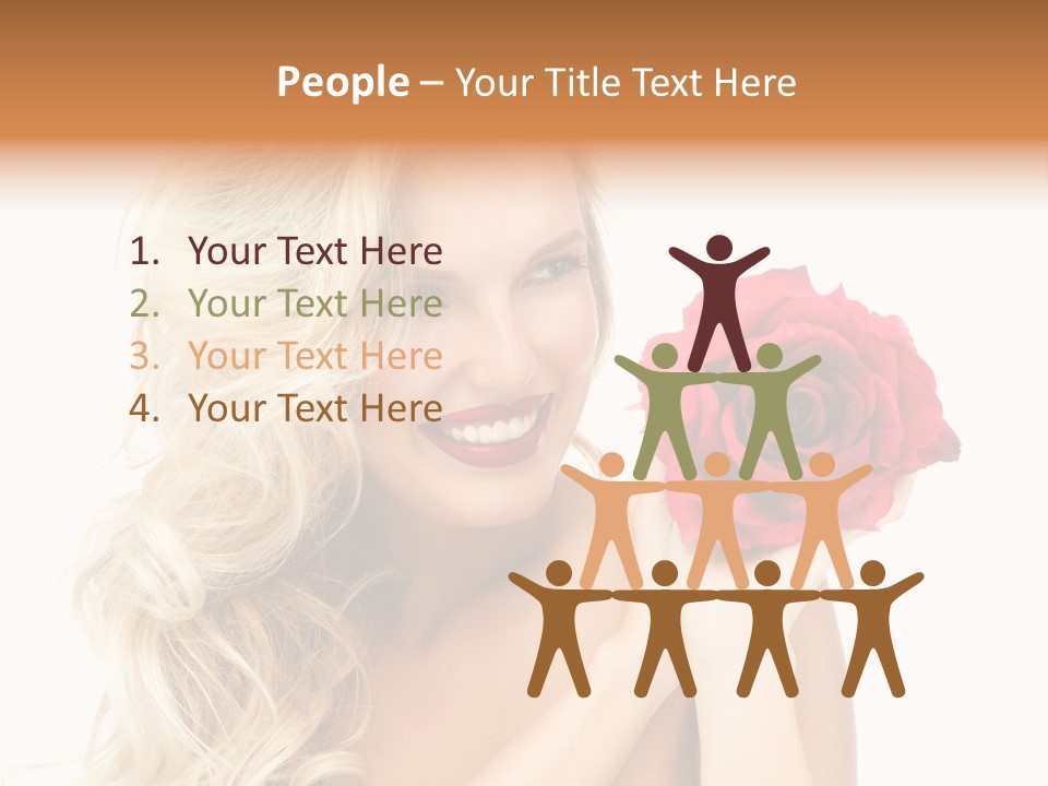 Hair Isolated On White Young PowerPoint Template