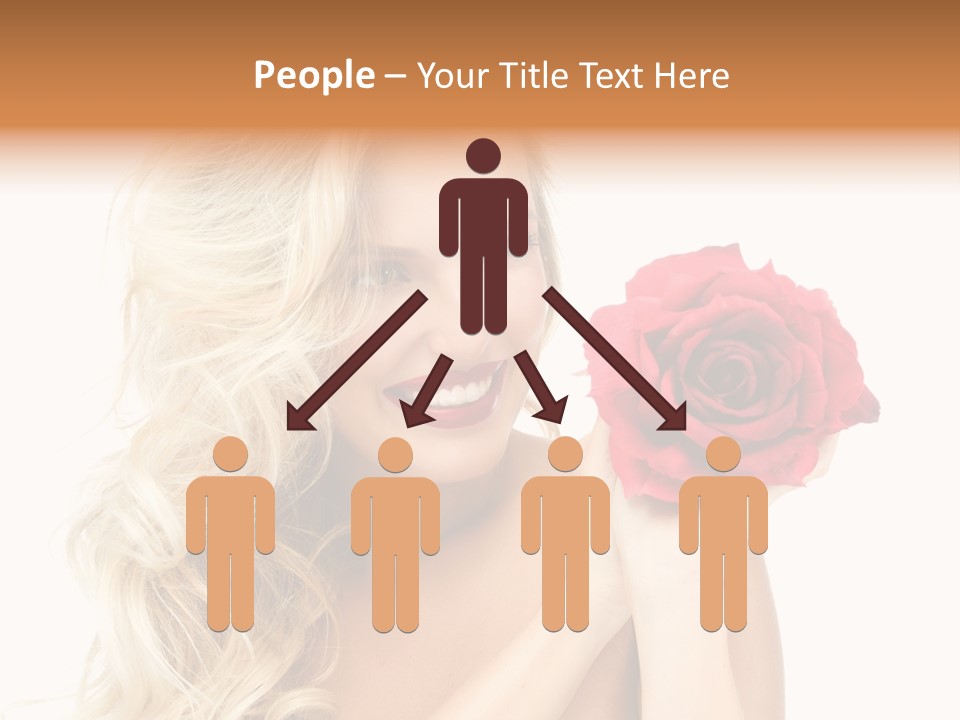 Hair Isolated On White Young PowerPoint Template