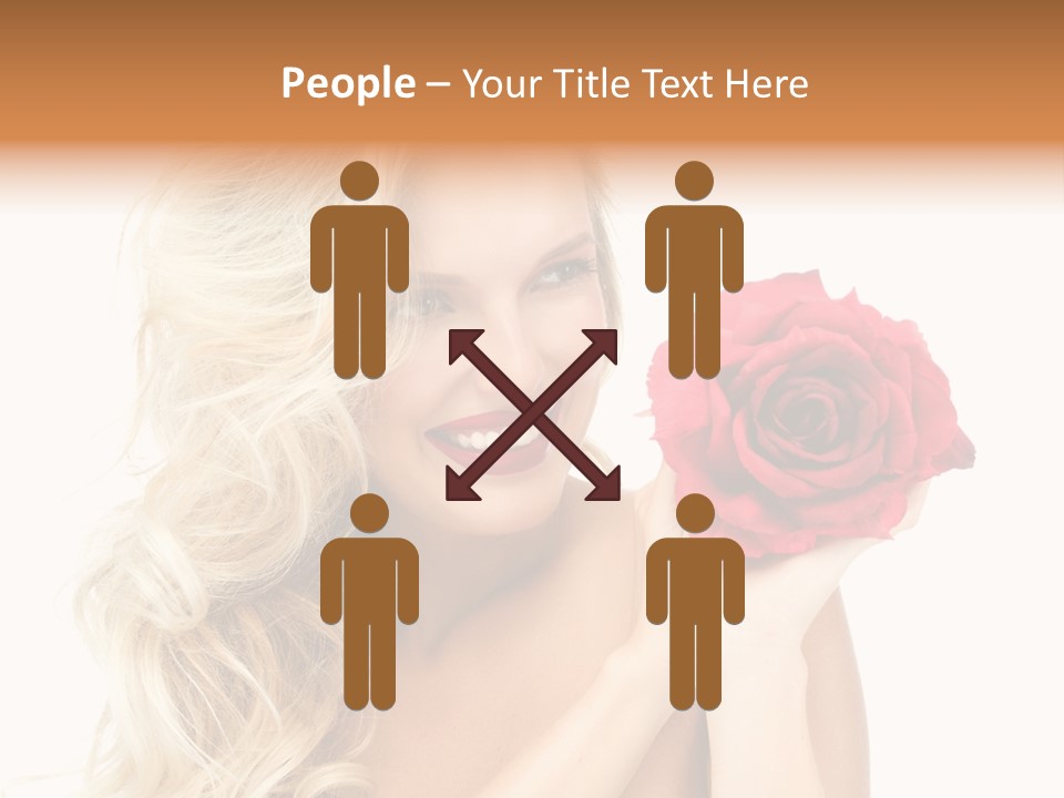 Hair Isolated On White Young PowerPoint Template