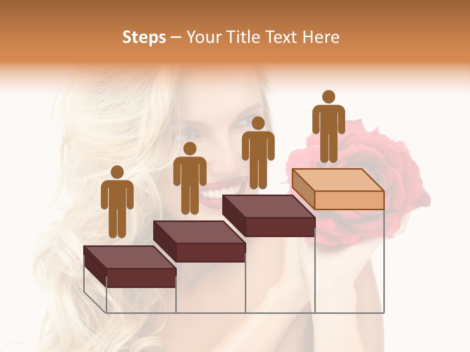 Hair Isolated On White Young PowerPoint Template