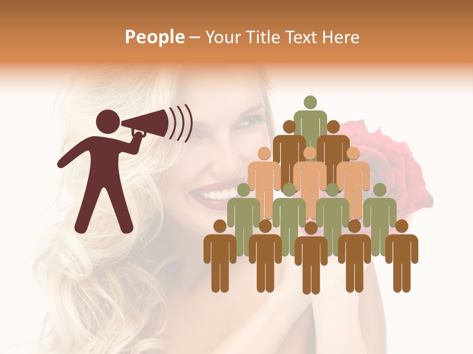 Hair Isolated On White Young PowerPoint Template