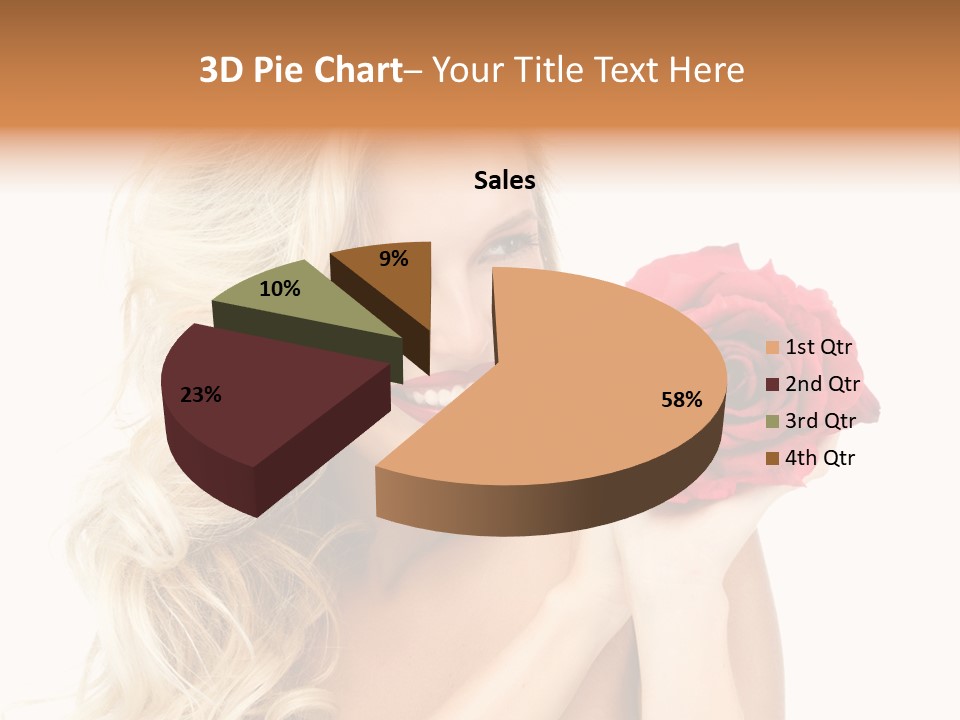 Hair Isolated On White Young PowerPoint Template