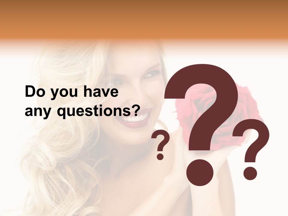 Hair Isolated On White Young PowerPoint Template